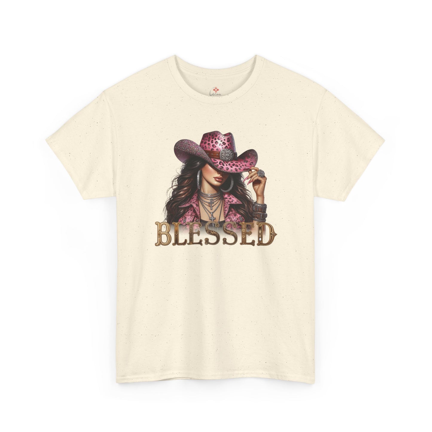 Blessed Cowgirl Shirt – Pink Leopard Western Glam Tee