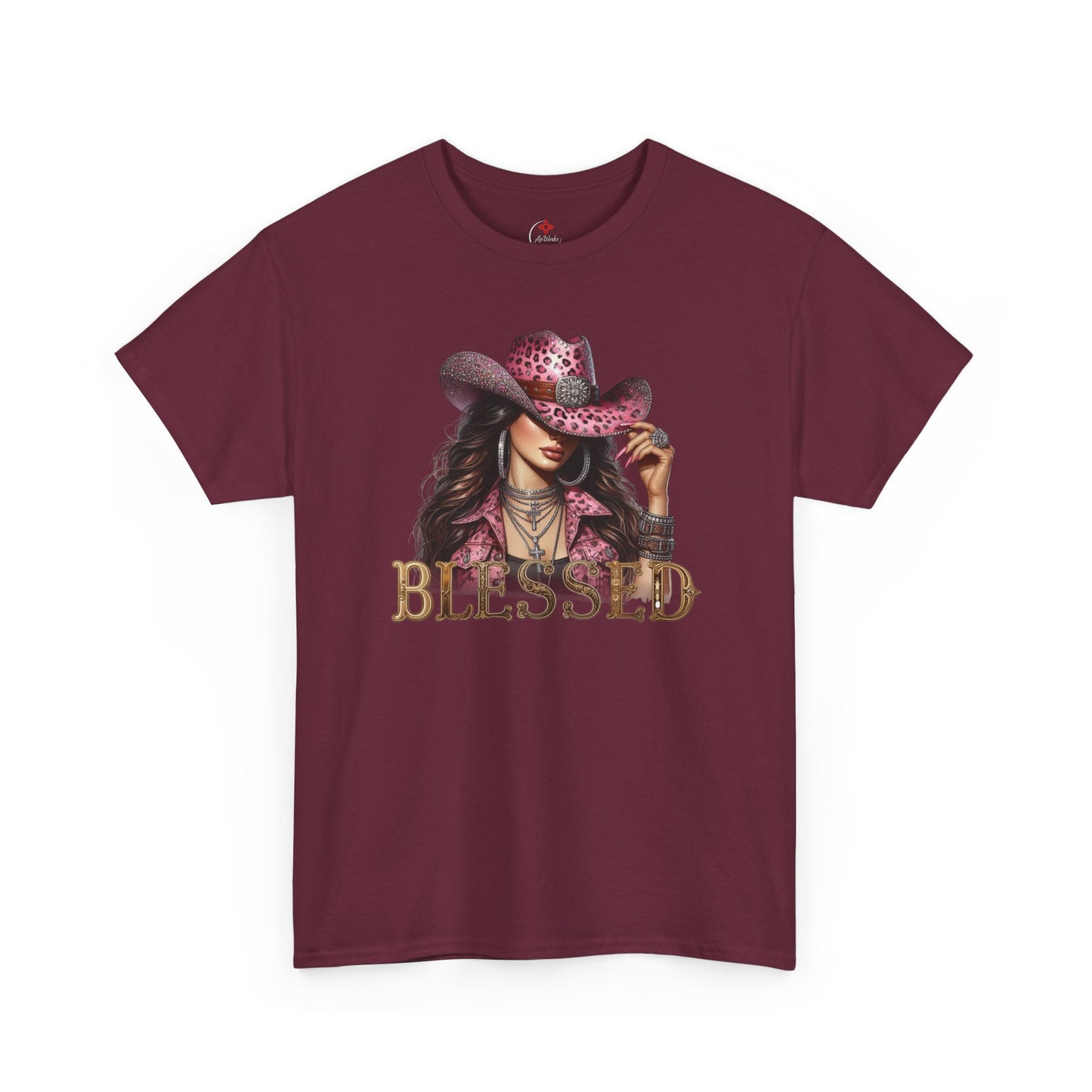 Blessed Cowgirl Shirt – Pink Leopard Western Glam Tee