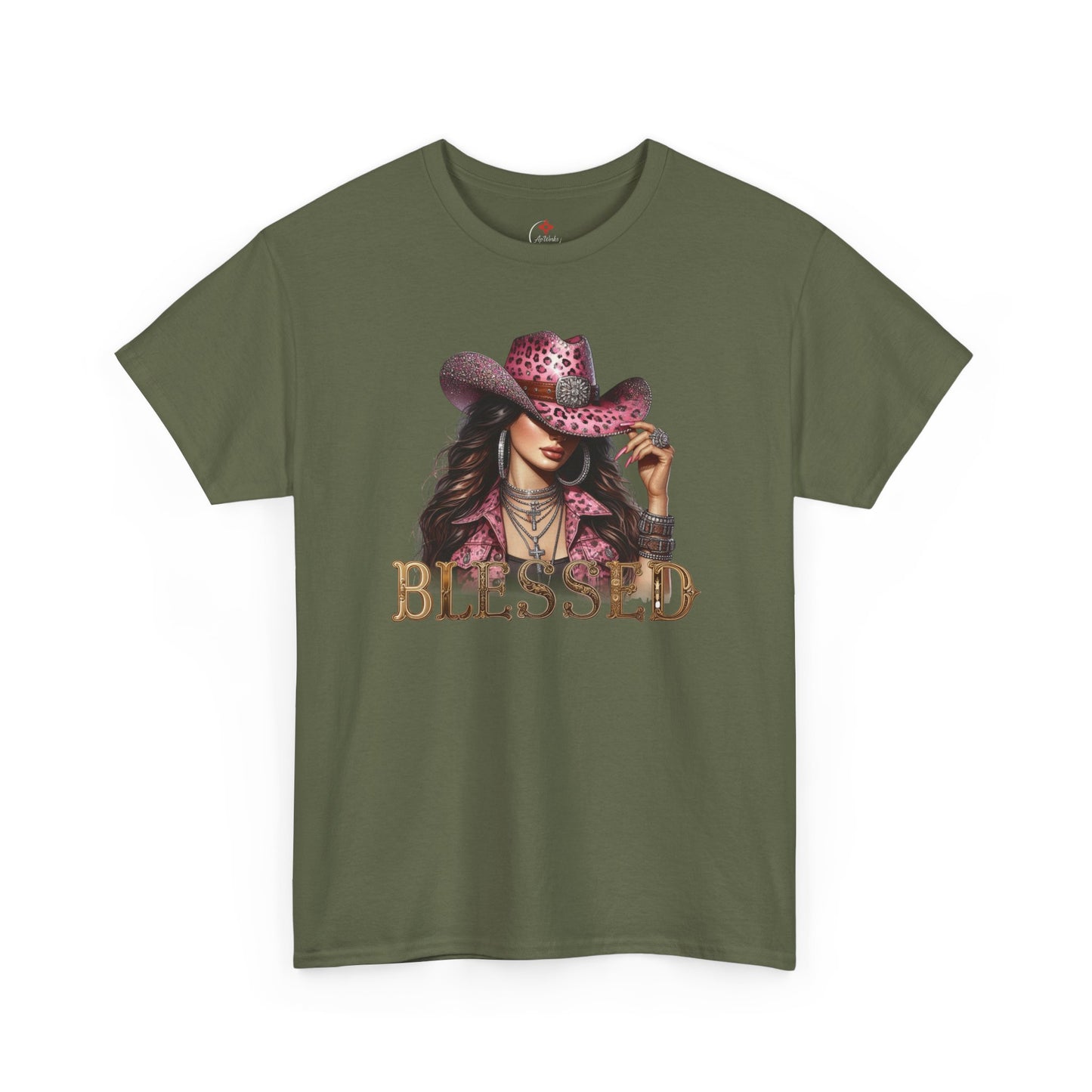 Blessed Cowgirl Shirt – Pink Leopard Western Glam Tee