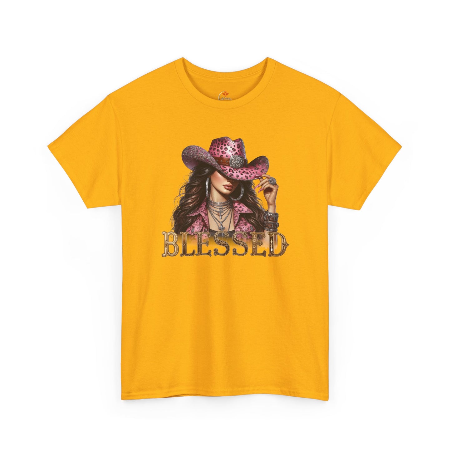 Blessed Cowgirl Shirt – Pink Leopard Western Glam Tee