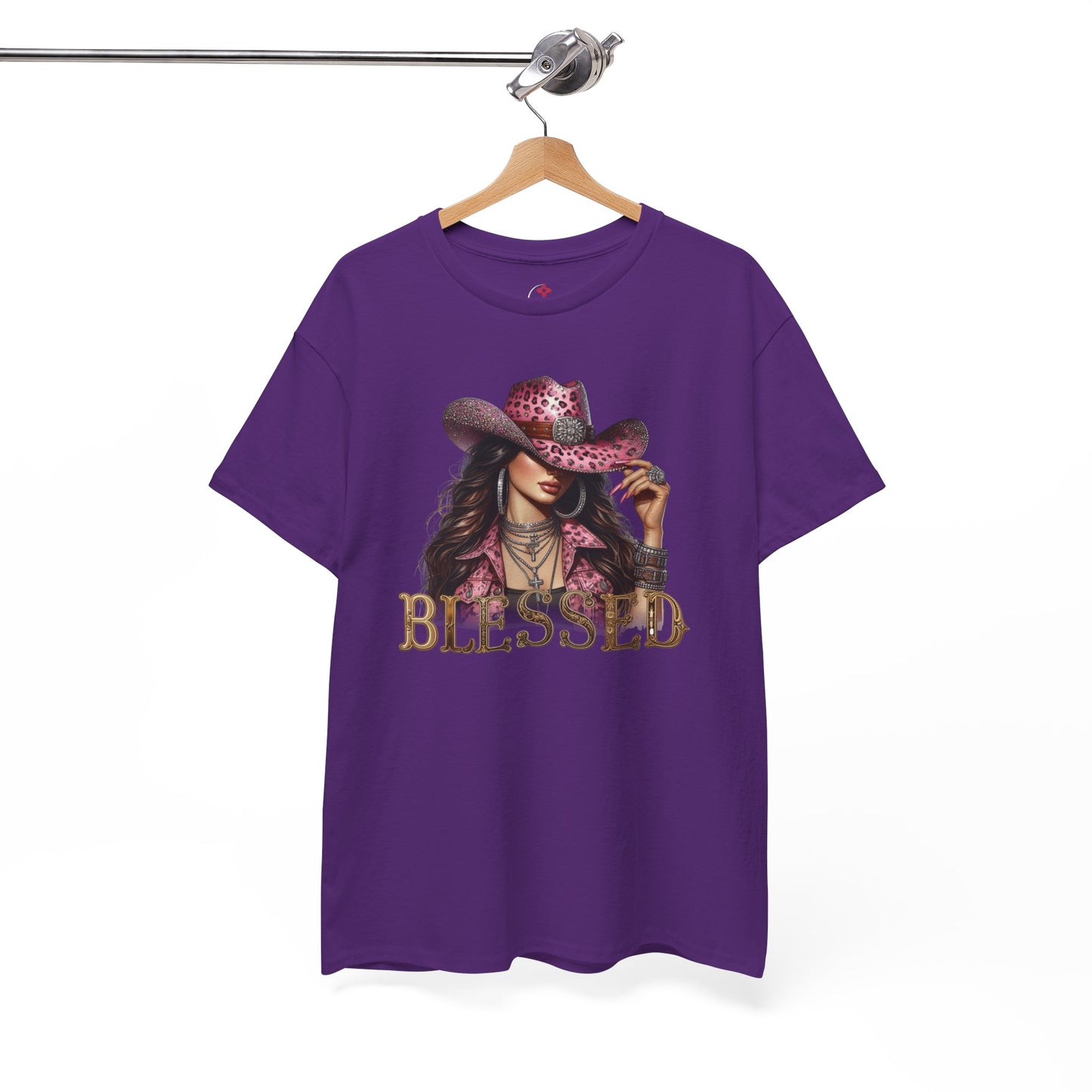 Blessed Cowgirl Shirt – Pink Leopard Western Glam Tee