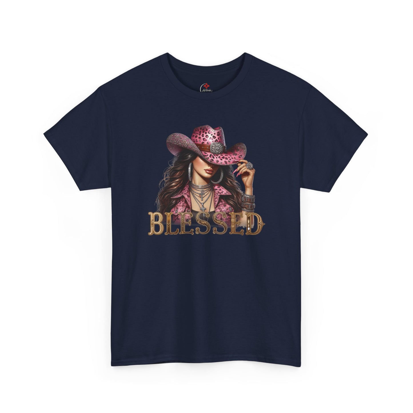 Blessed Cowgirl Shirt – Pink Leopard Western Glam Tee