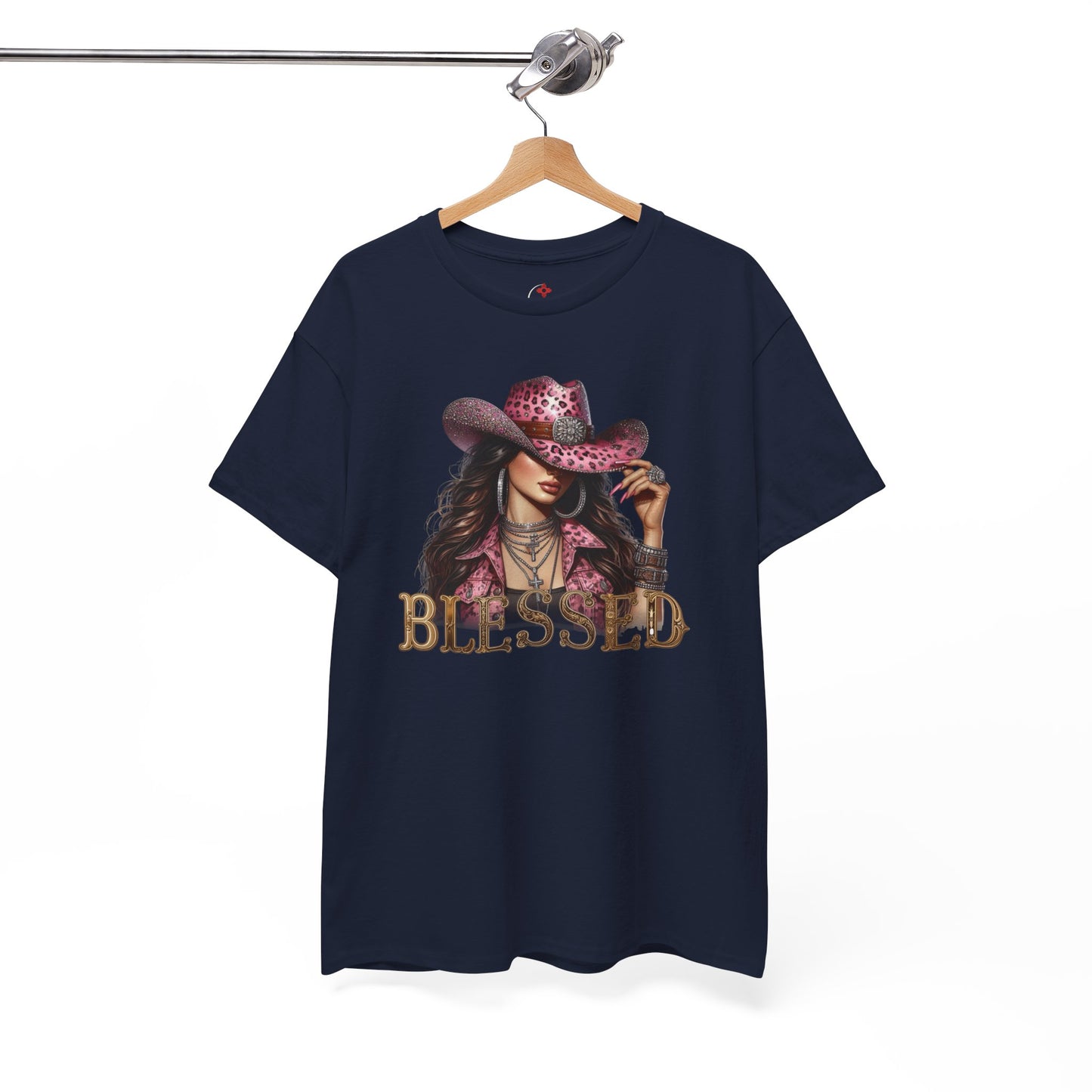 Blessed Cowgirl Shirt – Pink Leopard Western Glam Tee