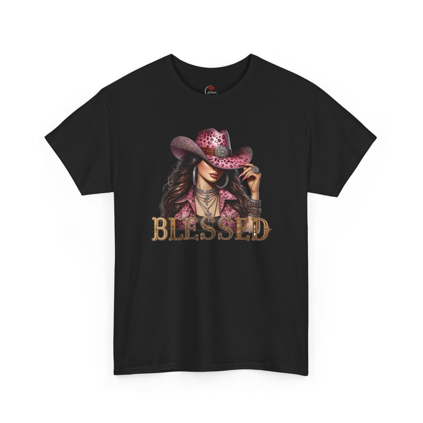 Blessed Cowgirl Shirt – Pink Leopard Western Glam Tee