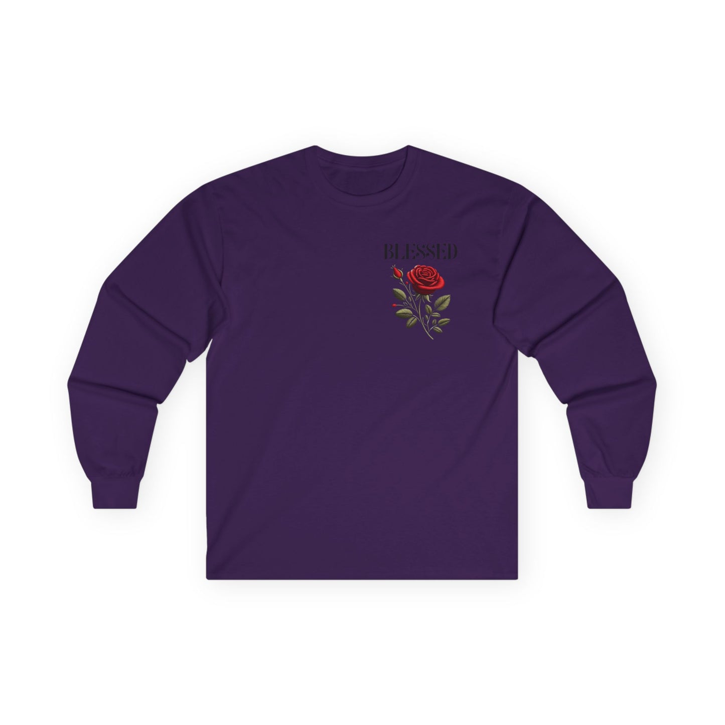 Blessed Roses Long Sleeve Tee – Bold Faith & Style Graphic
