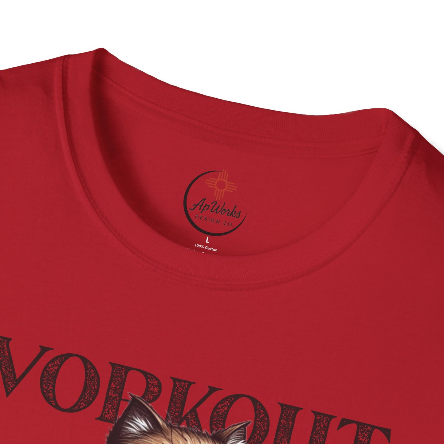 Workout Cat T-Shirt – “Because Murder Is Wrong” Funny Gym Tee
