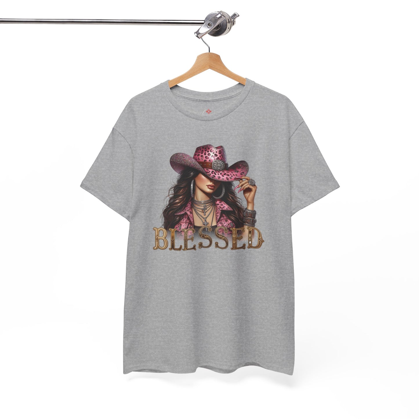 Blessed Cowgirl Shirt – Pink Leopard Western Glam Tee