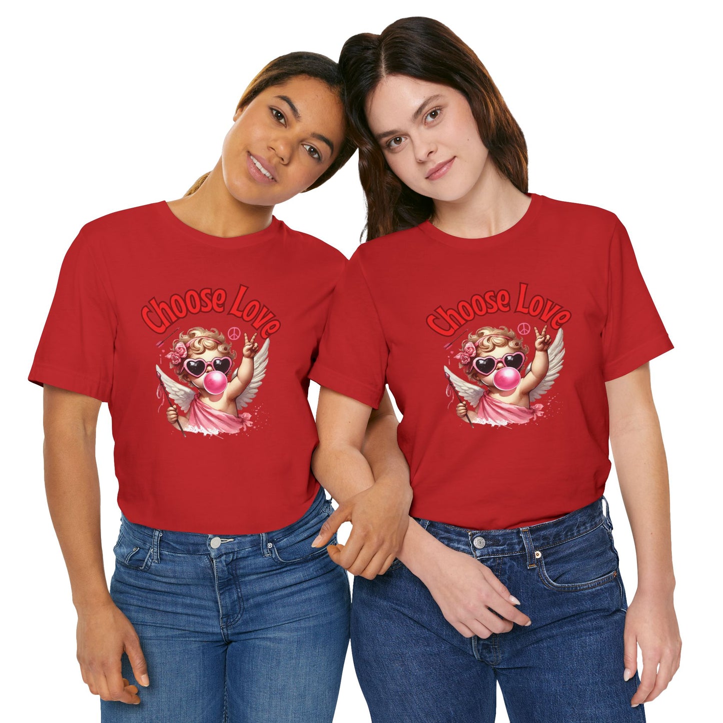 Choose Love Cupid T-Shirt – Peace & Love Valentine Graphic Tee