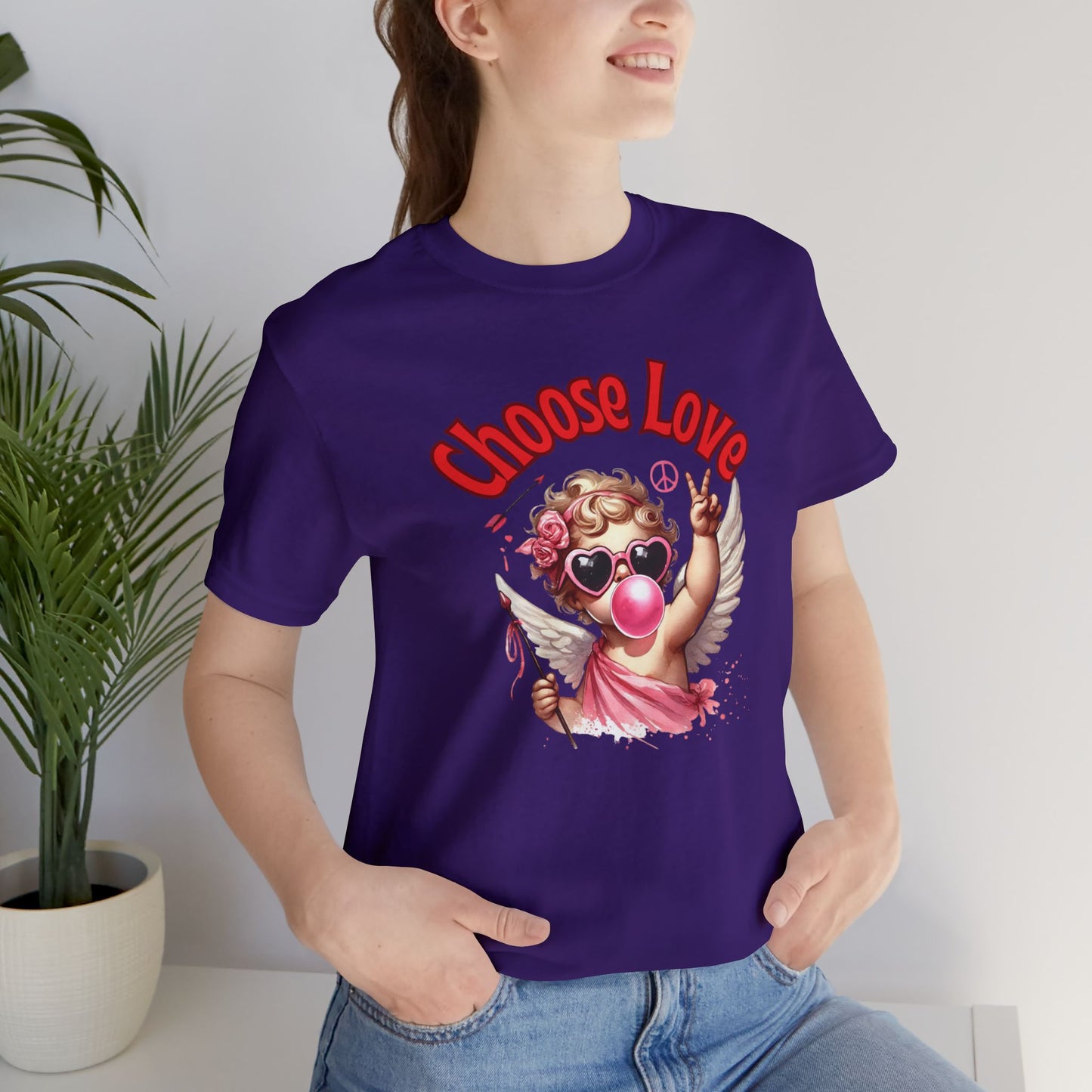 Choose Love Cupid T-Shirt – Peace & Love Valentine Graphic Tee